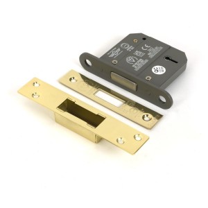 From The Anvil - Polished Brass 3inch 5 Lever BS Dead Lock KA [51437]