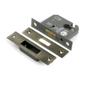 From The Anvil - Aged Brass 2.5inch Euro Profile Dead Lock [51448]