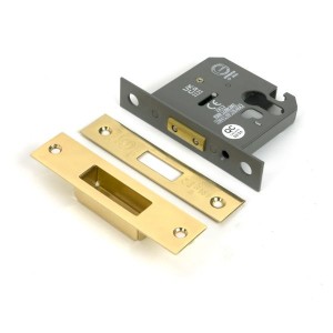 From The Anvil - Polished Brass 3inch Euro Profile Dead Lock [51457]