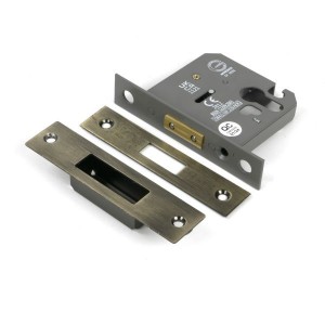 From The Anvil - Aged Brass 3inch Euro Profile Dead Lock [51458]