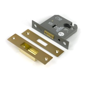 From The Anvil - Satin Brass 3inch Euro Profile Dead Lock [51459]