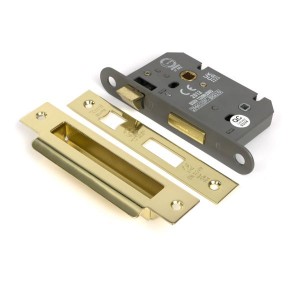 From The Anvil - Polished Brass 2.5inch Heavy Duty Bathroom Mortice Lock [51780]