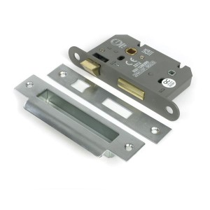 From The Anvil - Satin Chrome 2.5inch Heavy Duty Bathroom Mortice Lock [51785]