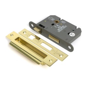 From The Anvil - Polished Brass 3inch Heavy Duty Bathroom Mortice Lock [51790]