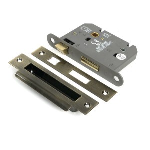 From The Anvil - Aged Brass 3inch Heavy Duty Bathroom Mortice Lock [51791]