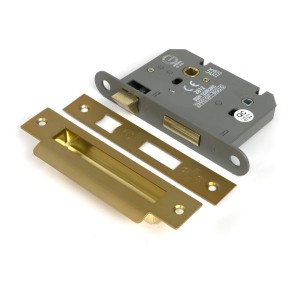 From The Anvil - Satin Brass 3inch Heavy Duty Bathroom Mortice Lock [51792]
