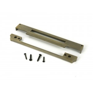 From The Anvil - Aged Brass 1/2 inch Rebate Kit for Euro Din Sash Lock [51811]