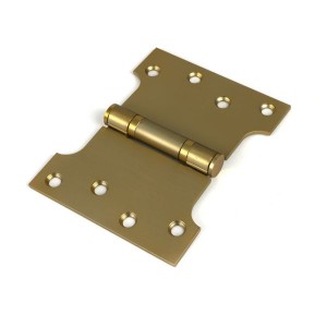 From The Anvil - Satin Brass 4 x 3 x 5inch Parliament Hinge (pair) ss [51819]