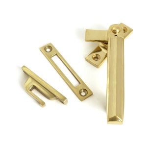 From The Anvil - Polished Brass Locking Art Deco Fastener - RH [51919]