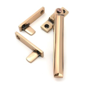From The Anvil - Polished Bronze Night-Vent Locking Art Deco Fastener [51930]