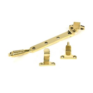 From The Anvil - Polished Brass 8inch Reeded Stay (Steel Window) [52018]