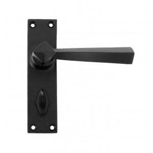 From The Anvil - Black Straight Lever Bathroom Set 73111