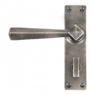 From The Anvil - Antique Pewter Straight Lever Bathroom Set 73117