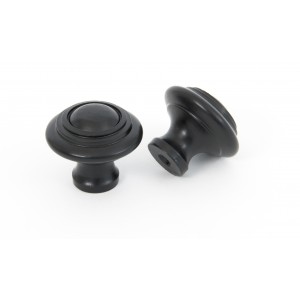 From The Anvil - Black Ringed Cabinet Knob - Small 83511