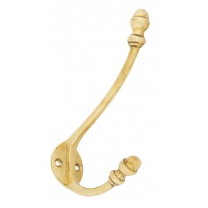 From The Anvil - Polished Brass 6 1/2" Hat & Coat Hook 83525