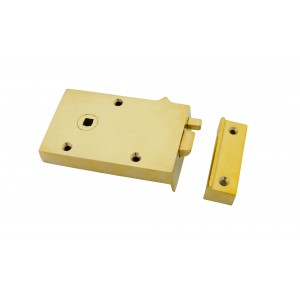 From The Anvil - Polished Brass Left Hand Bathroom Latch 83570