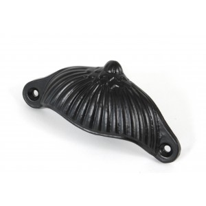 From The Anvil - Black 4" Flower Drawer Pull 83676