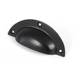 From The Anvil - Black 4" Plain Drawer Pull 83680
