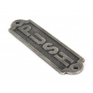 From The Anvil - Antique Pewter Push Sign 83683