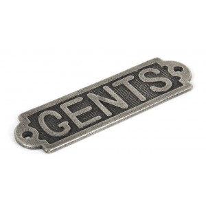 From The Anvil - Antique Pewter Gents Sign 83686