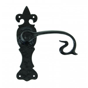 From The Anvil - Black Curly Lever Latch Set 83694