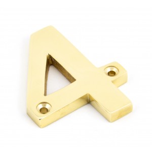 From The Anvil - Polished Brass Numeral - 4 - 83714