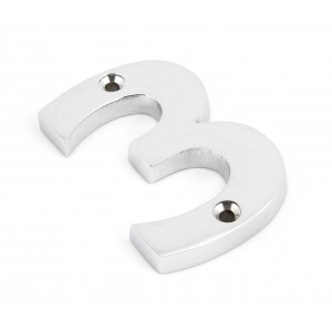 From The Anvil - Polished Chrome Numeral - 3 - 83723