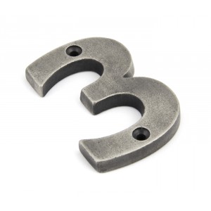 From The Anvil - Antique Pewter Numeral - 3 - 83733
