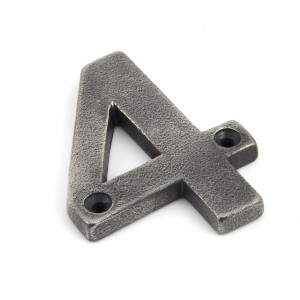 From The Anvil - Antique Pewter Numeral - 4 - 83734