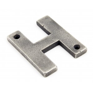 From The Anvil - Antique Pewter Letter - H - 83803H
