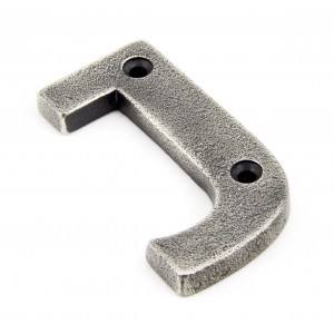 From The Anvil - Antique Pewter Letter - J - 83803J