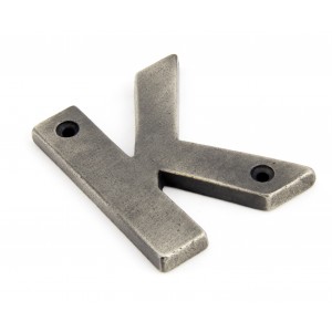From The Anvil - Antique Pewter Letter - K - 83803K