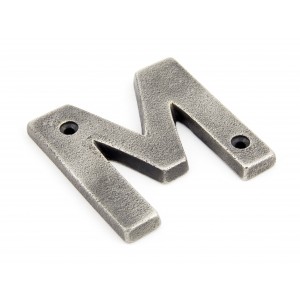 From The Anvil - Antique Pewter Letter - M - 83803M