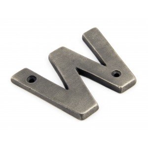 From The Anvil - Antique Pewter Letter - W - 83803W