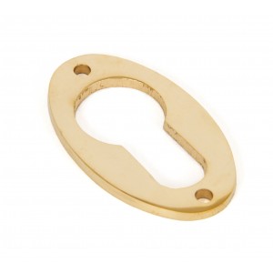 From The Anvil - Polished Brass Oval Euro Escutcheon 83815