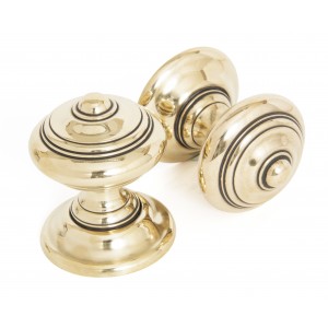 From The Anvil - Aged Brass Elmore Concealed Mortice Knob Set 83864