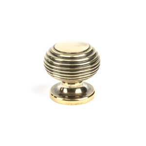 From The Anvil - Aged Brass Beehive Cabinet Knob - 30mm 83865
