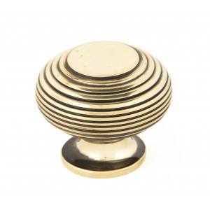 From The Anvil - Aged Brass Beehive Cabinet Knob - 40mm 83866