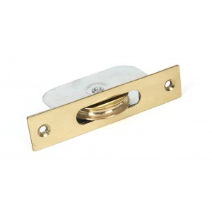 From The Anvil - Lacquered Brass Square Ended Sash Pulley 75kg 83891