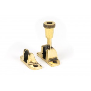 From The Anvil - Aged Brass Brompton Brighton Fastener (Radiused) 83930
