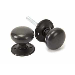 From The Anvil - Aged Bronze Mushroom Mortice/Rim Knob Set 83944