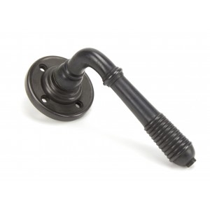 From The Anvil - Aged Bronze Reeded Lever On Rose Set 83957