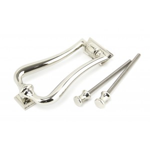 From The Anvil - Polished Nickel Slimline Art Deco Door Knocker 90042