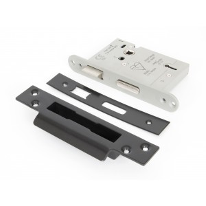 From The Anvil - Black 3" 5 Lever Heavy Duty BS Sash Lock KA 90062