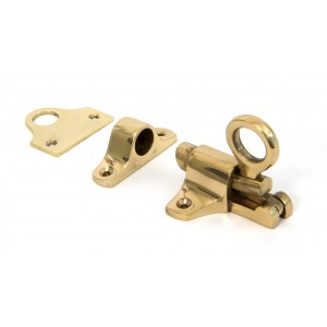 From The Anvil - Lacquered Brass Fanlight Catch with 2 Keeps 90267