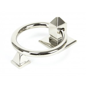 From The Anvil - Polished Nickel Ring Door Knocker 90286