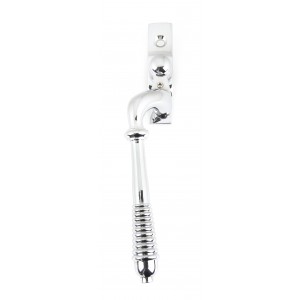 From The Anvil - Polished Chrome Reeded Espagnolette Fastener - Left Hand - 90332