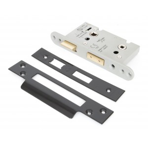 From The Anvil - Black 2.5" Heavy Duty Bathroom Mortice Lock 91107