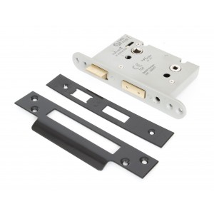 From The Anvil - Black 3" Heavy Duty Bathroom Mortice Lock 91108