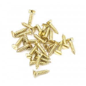 From The Anvil - Polished Brass SS 4 x 1/2" Countersunk Screws (25) 91258